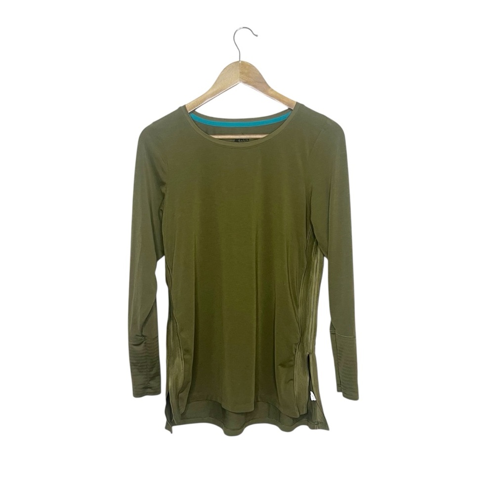 REI Women’s Dark Green Lightweight Mesh Base M Layer Long Sleeve Top Winter Hike